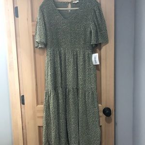 Sage maxi dress, never worn